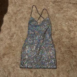 Silver Sparkle Homecoming Dress!